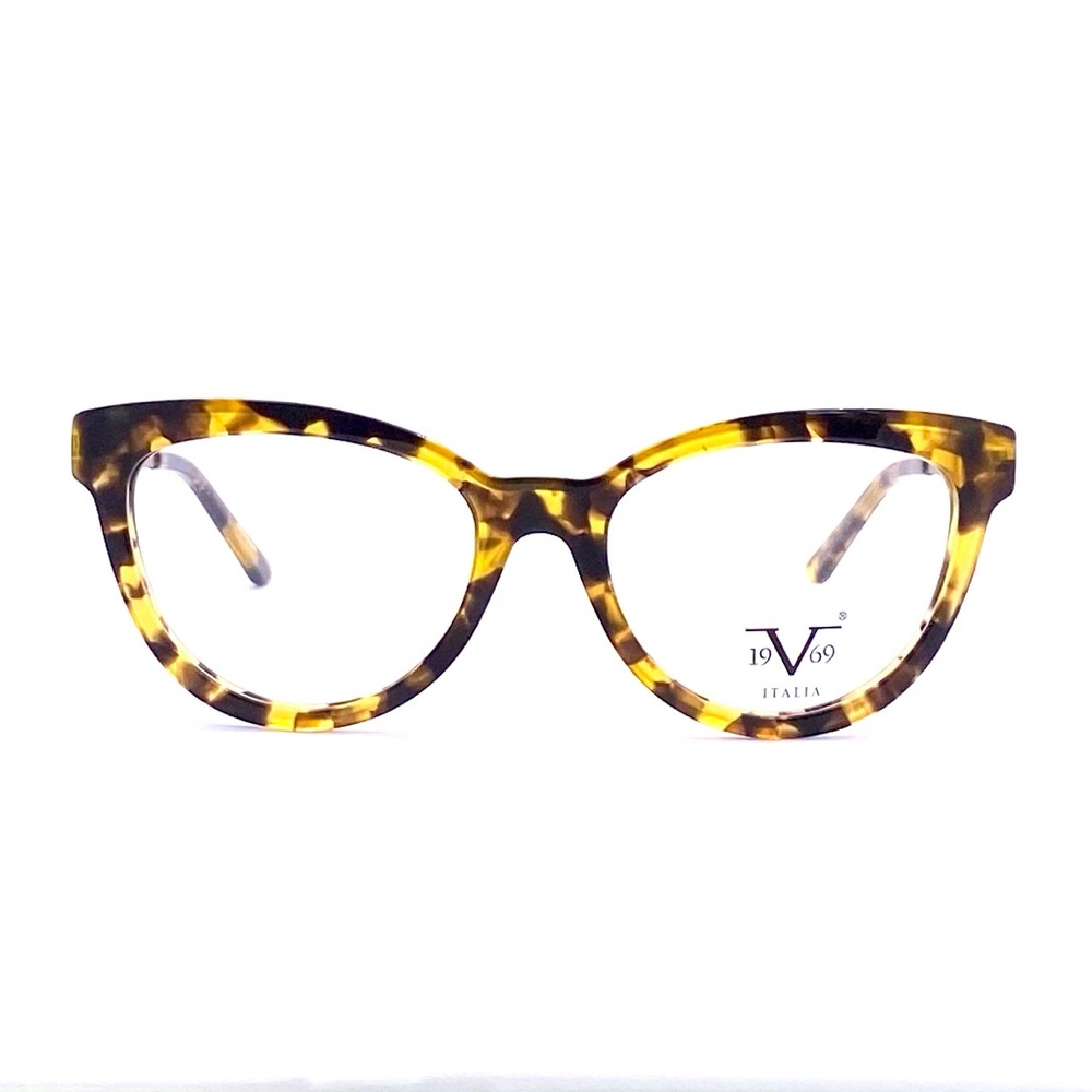 Womens Retro Cat-eye Eyeglasses 53-18-140 Tortoise Acetate Front & Metal Temples